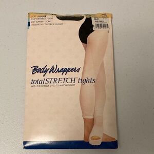 Body Wrappers TotalStretch Convertible Tights - Black
